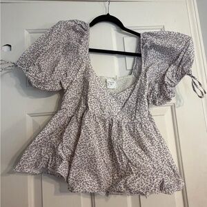 Floral Puff Sleeve Top hyacinth house - tuckernuck